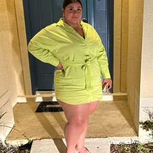 Neon green express dress